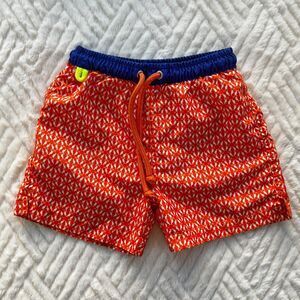 Gili’s Paris Boys Size 4A / 4 Orange Kangaroo Swim Trunks Mesh Lined Shorts